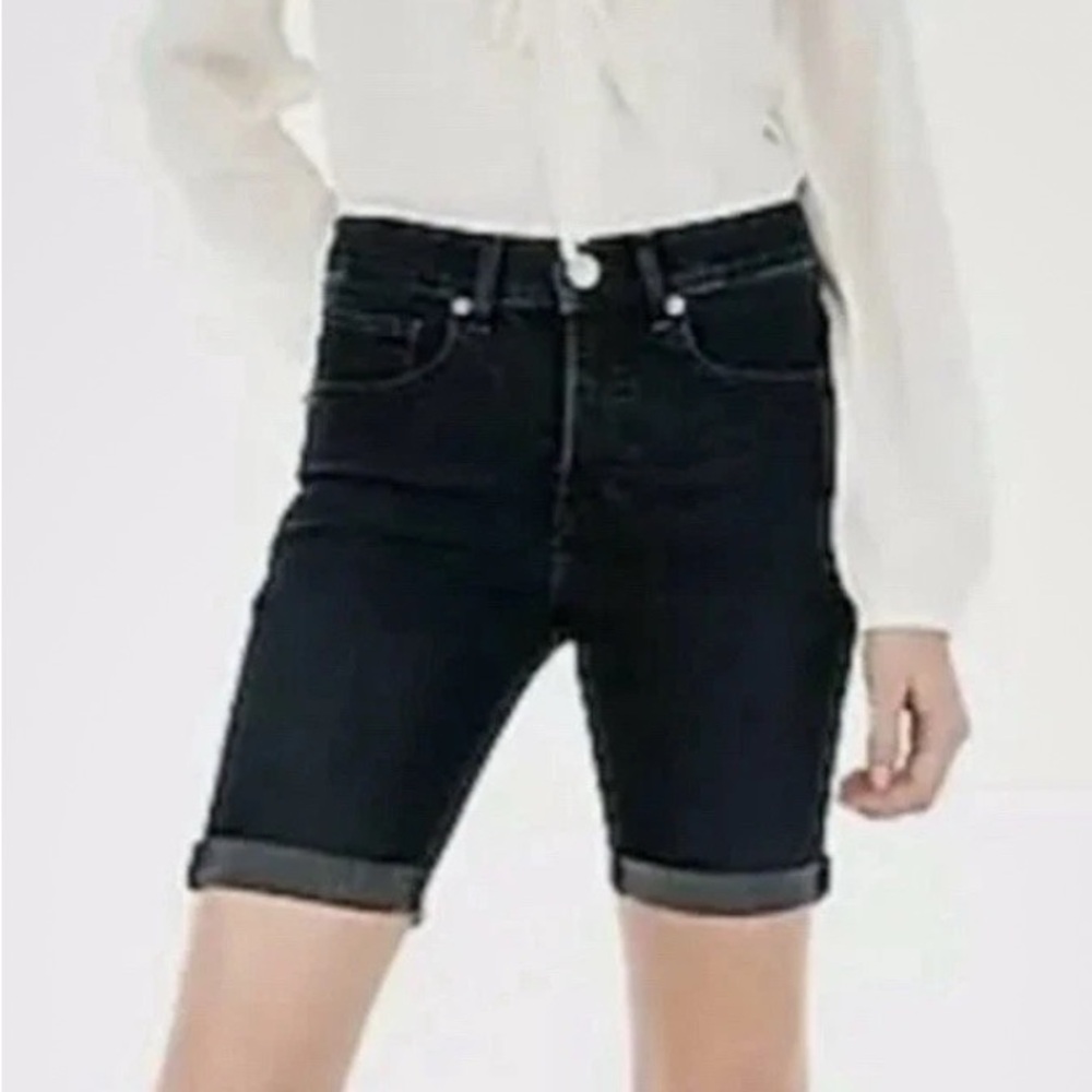 Express Dark Denim Jean Shorts